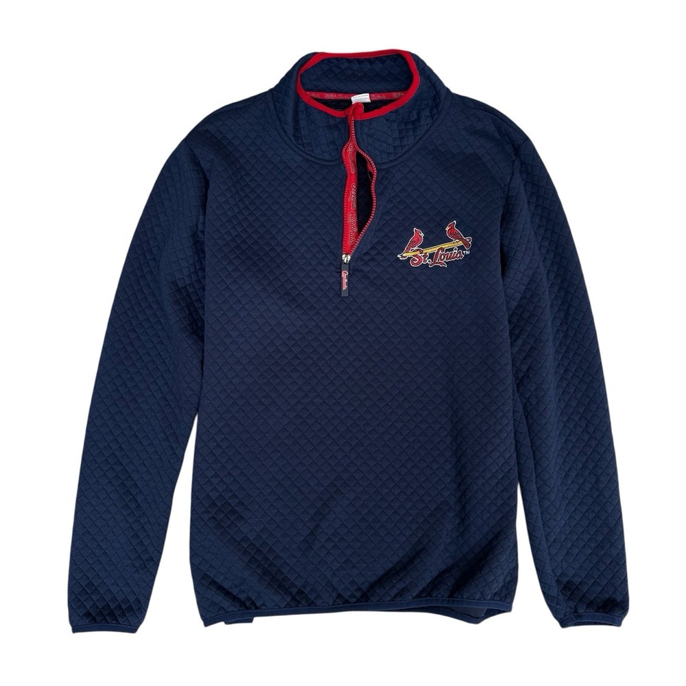 St Louis Cardinals Pullover Blue Teachers Theme‎ Quarter Zip Adult Small SGA NIB